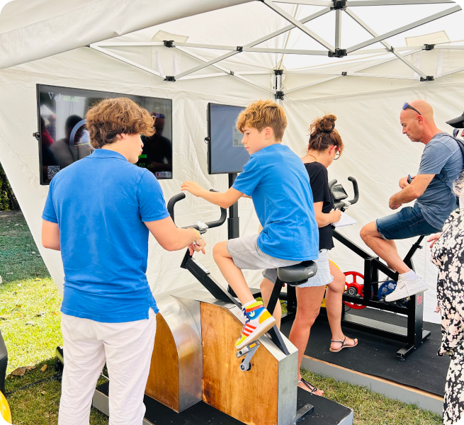 Photo de notre premier salon où nous présenton le vélo